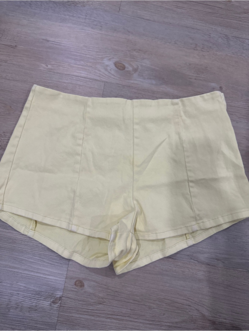 Steve Madden Pale Yellow High-Waist Shorts
